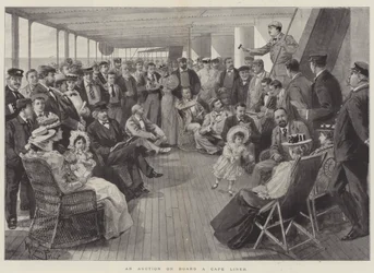 Une vente aux enchères à bord d